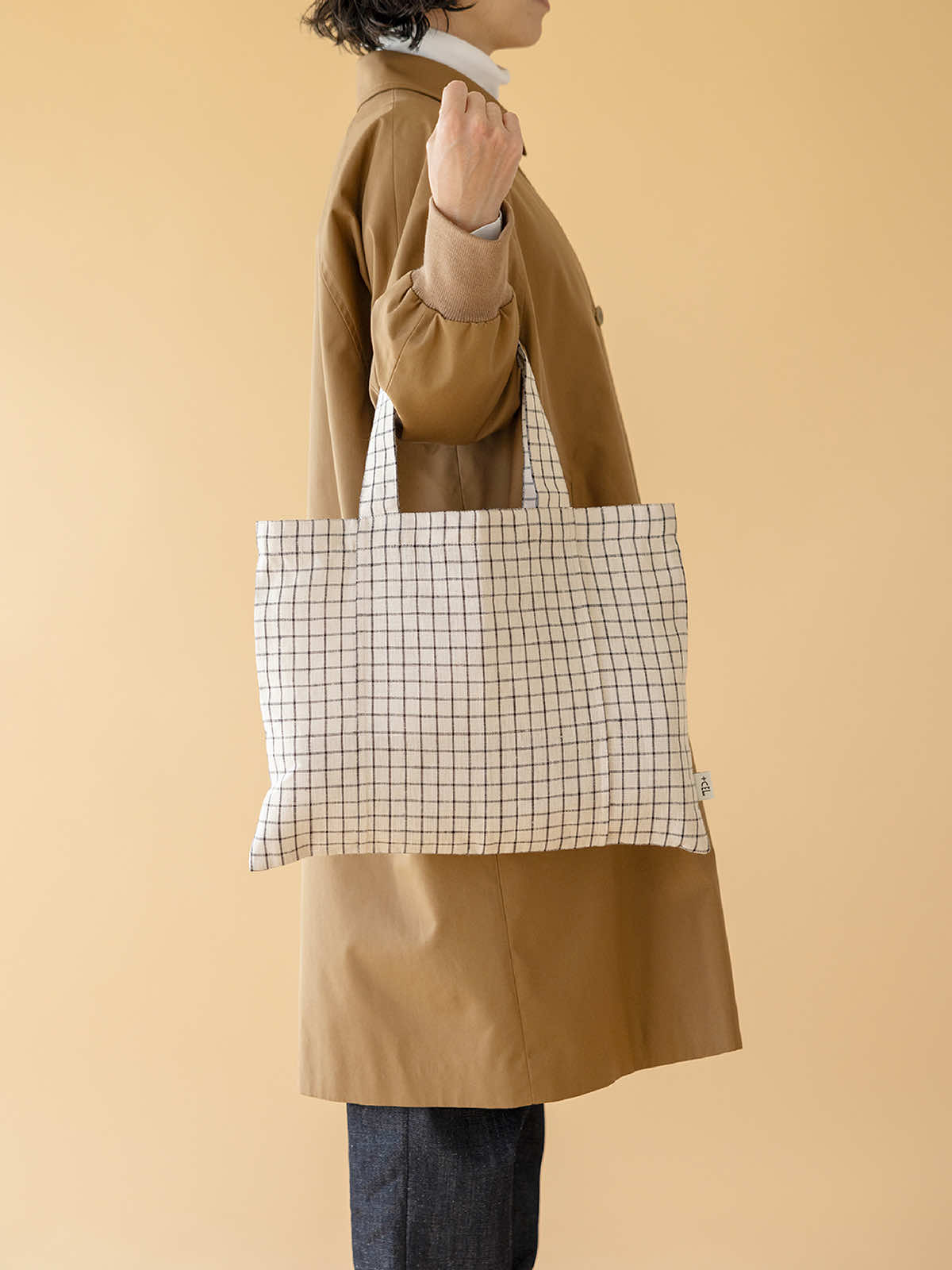 リトアニア リネンバッグL チェック L