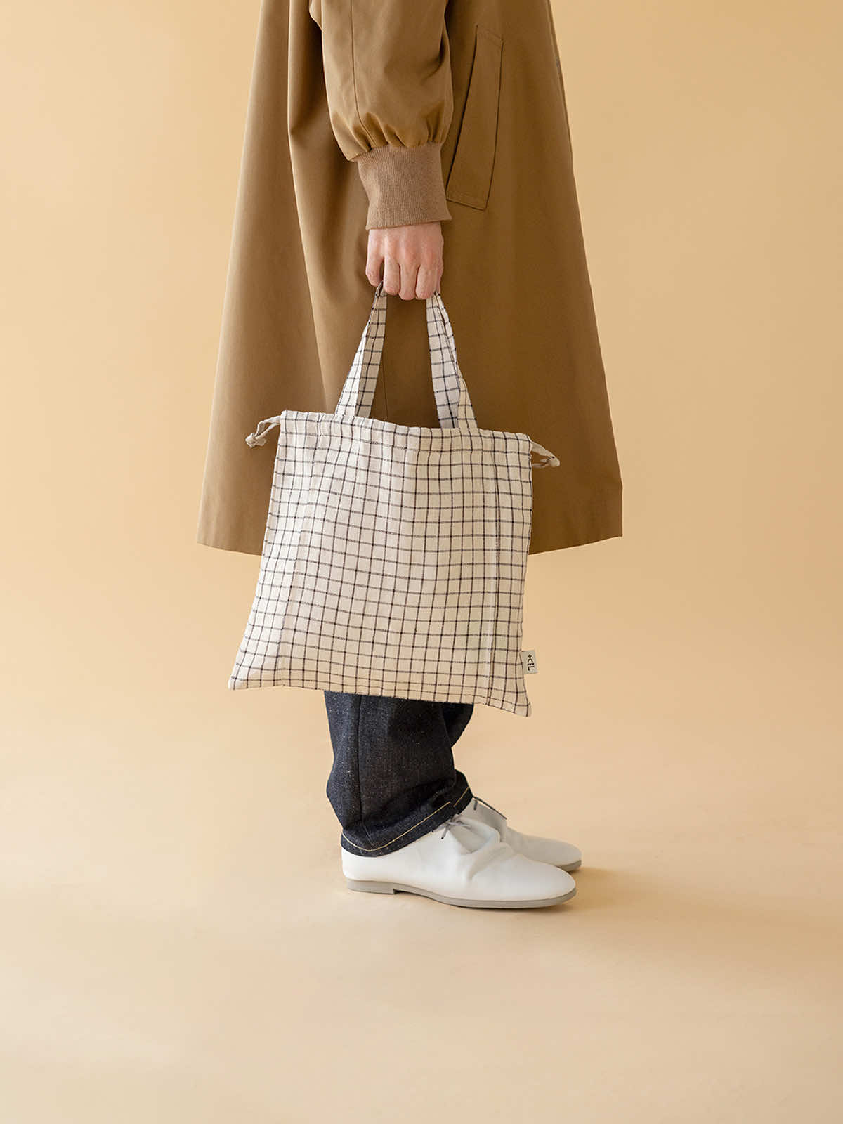 リトアニア リネンバッグM チェック M