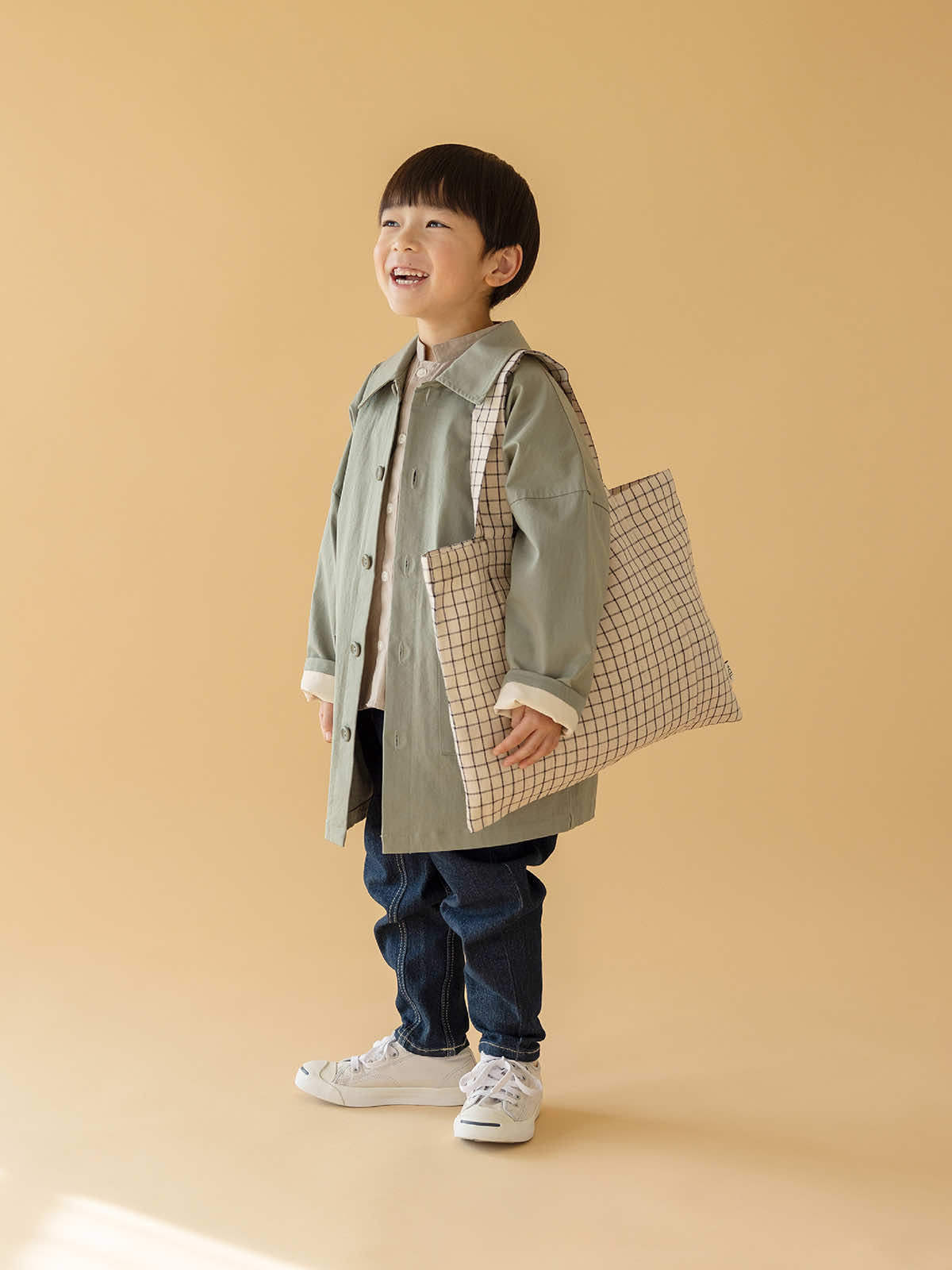 リトアニア リネンバッグL チェック L