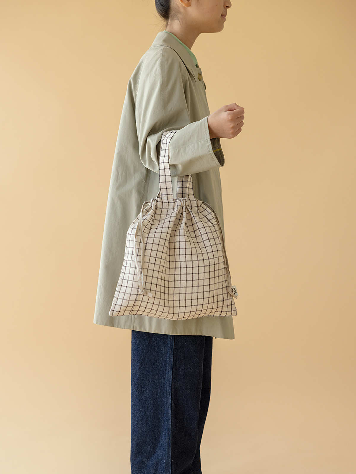 リトアニア リネンバッグM チェック M