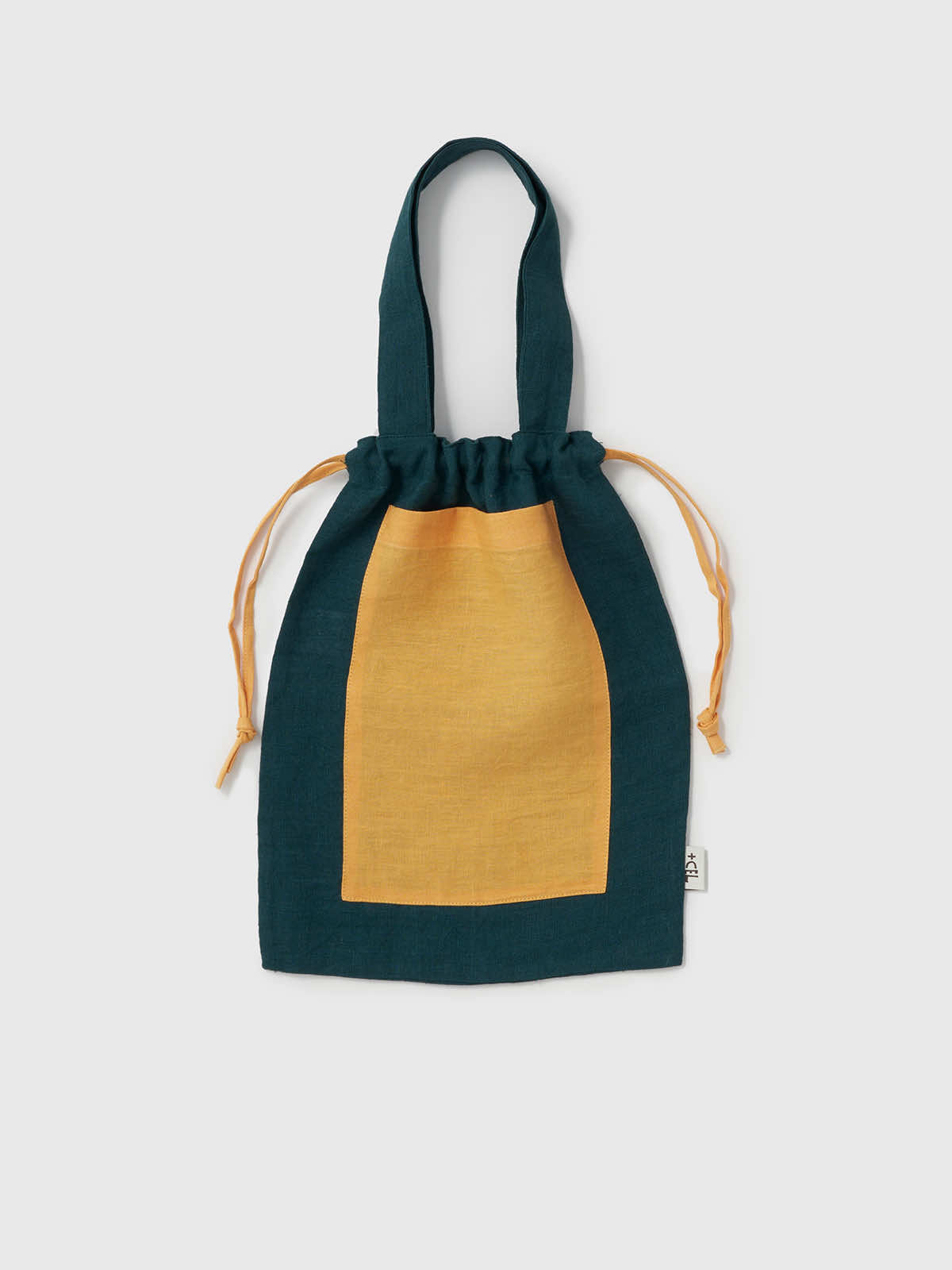 インド リネンバッグS ディープピンク×ライトピンク S