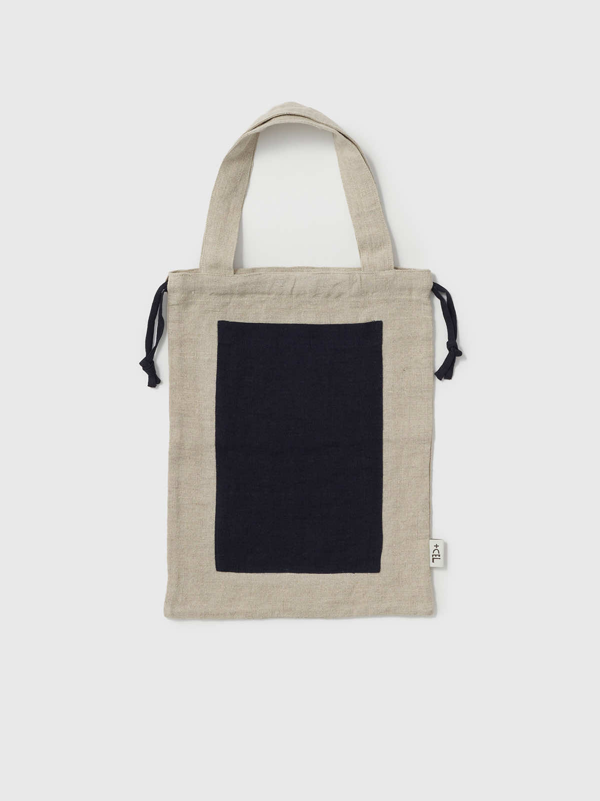 インド リネンバッグS ディープピンク×ライトピンク S