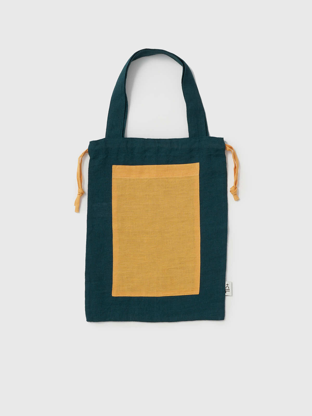 インド リネンバッグS ネイビー×ブルー S