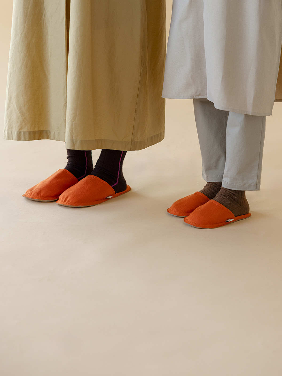 リトアニア リネンスリッパ <キッズ用> チェック S