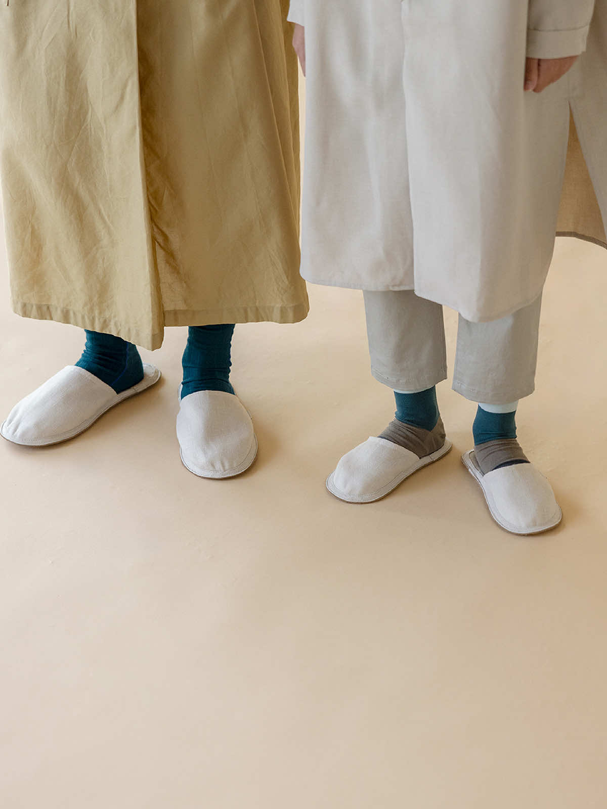 リトアニア リネンスリッパ <キッズ用> チェック S