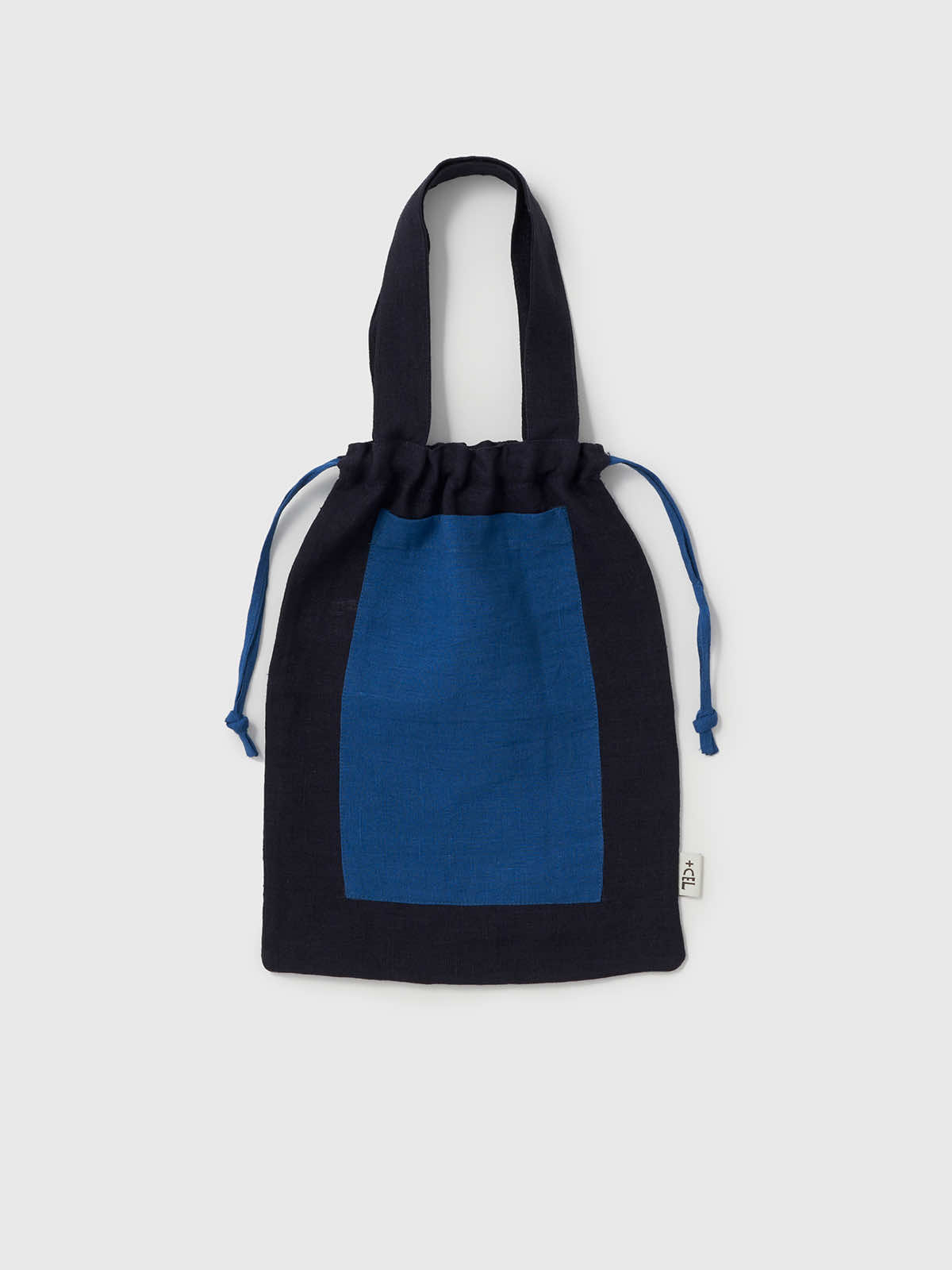 インド リネンバッグS ディープピンク×ライトピンク S