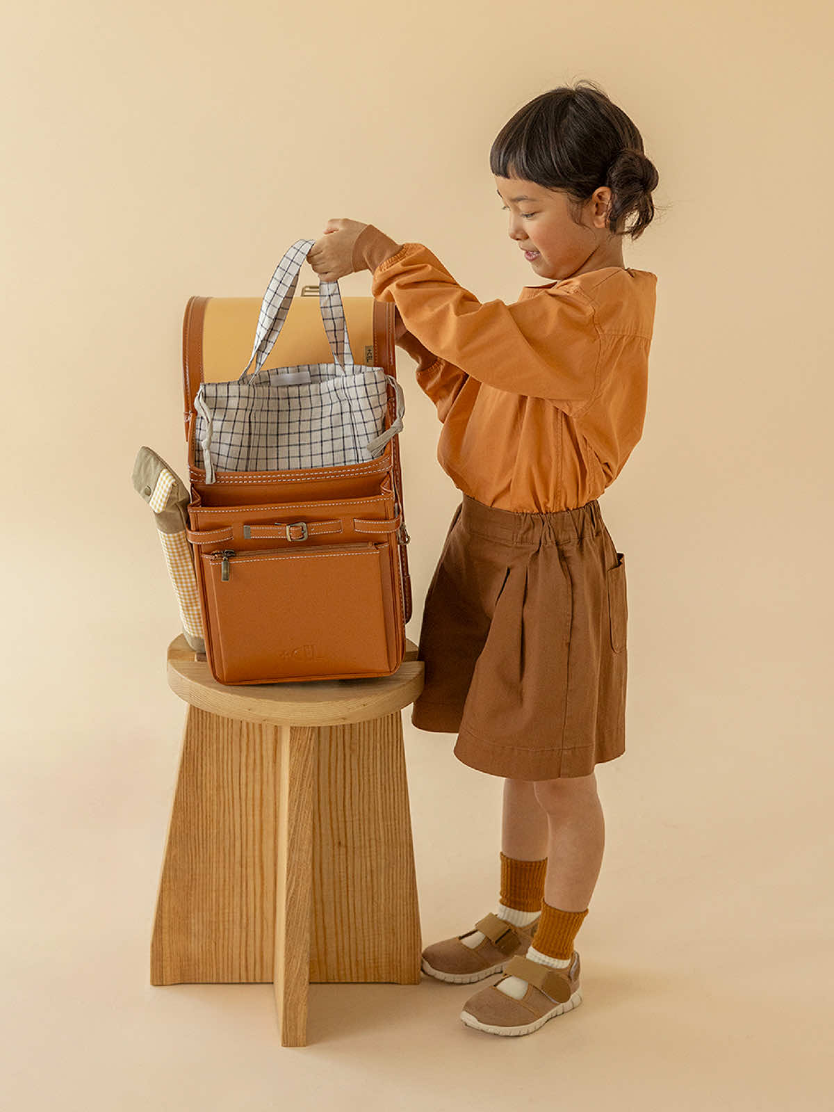 リトアニア リネンバッグM チェック M